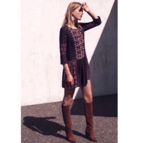 NEW Anthropologie Beaded Embroidered Dress Womens Small